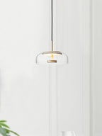 Lustra Suspension en Verre Transparent Élégante - Neutralighting