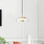 Lustra Suspension en Verre Transparent Élégante - Neutralighting