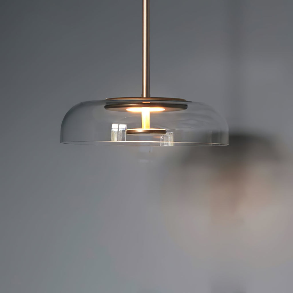 Lustra Suspension en Verre Transparent Élégante - Neutralighting
