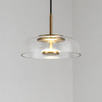 Lustra Suspension en Verre Transparent Élégante - Neutralighting