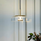 Lustra Suspension en Verre Transparent Élégante - Neutralighting
