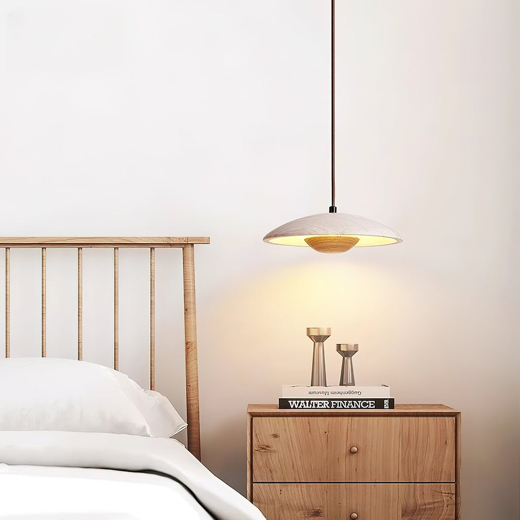 Zodore Large-Bord Travertin Pendentif Lumière - Neutralighting