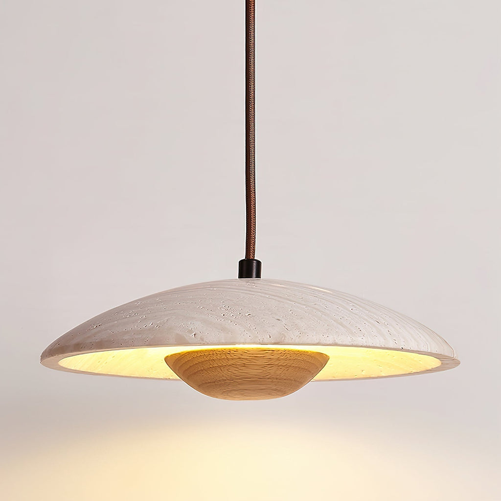 Zodore Large-Bord Travertin Pendentif Lumière - Neutralighting