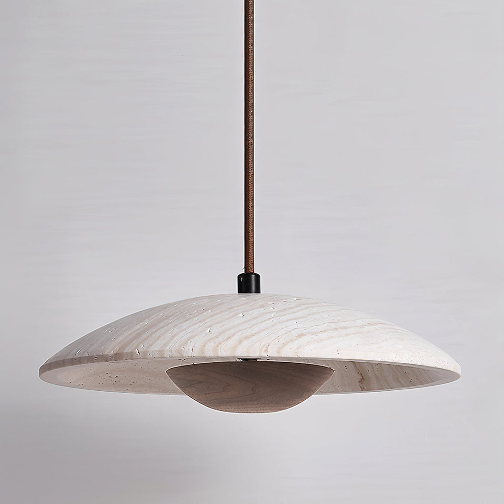 Zodore Large-Bord Travertin Pendentif Lumière - Neutralighting