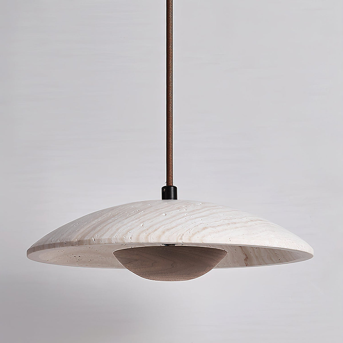 Zodore Large-Bord Travertin Pendentif Lumière - Neutralighting