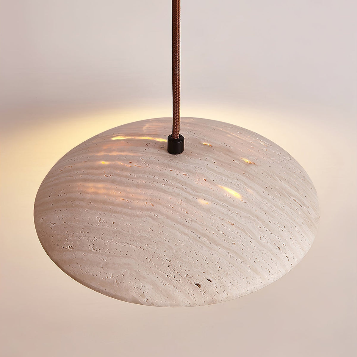 Zodore Large-Bord Travertin Pendentif Lumière - Neutralighting
