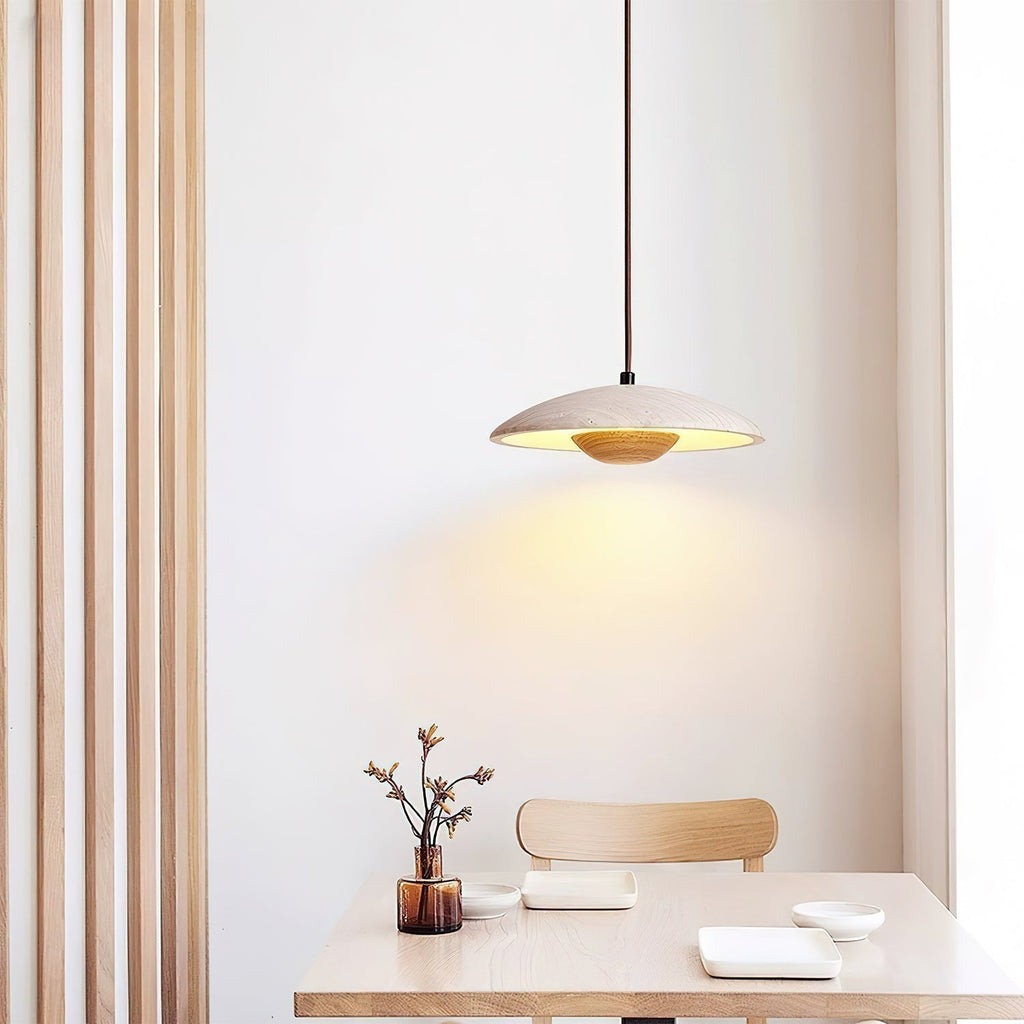 Zodore Large-Bord Travertin Pendentif Lumière - Neutralighting