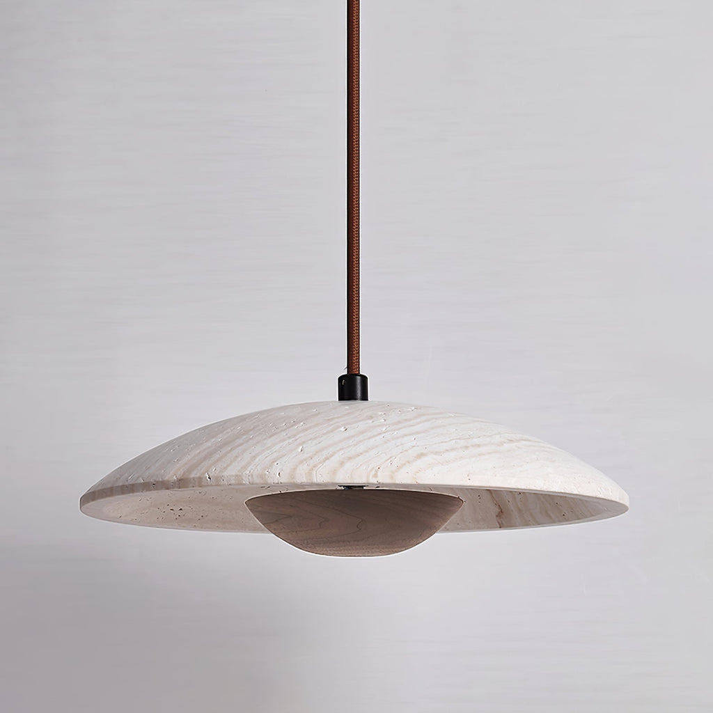 Zodore Large-Bord Travertin Pendentif Lumière - Neutralighting