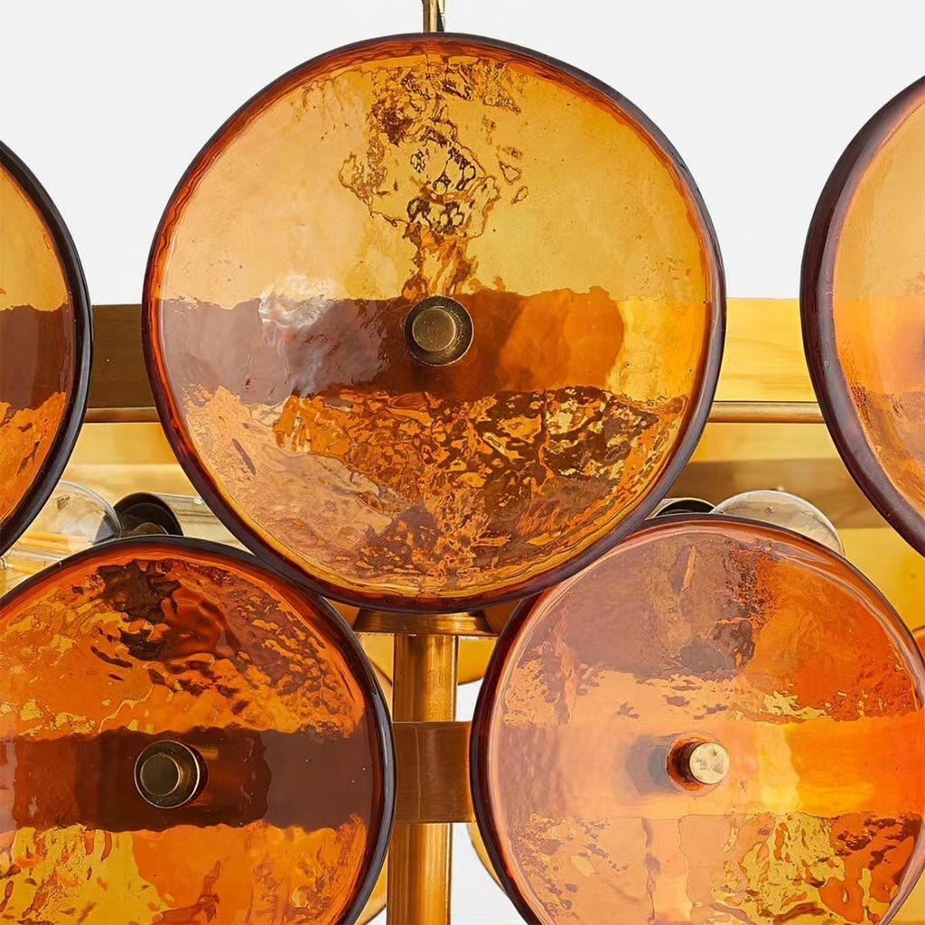 Aurora Chandelier Disque Verre Murano Vintage - Neutralighting