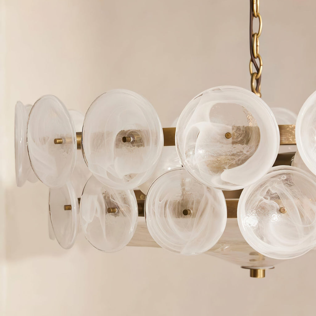 Aurora Chandelier Disque Verre Murano Vintage - Neutralighting
