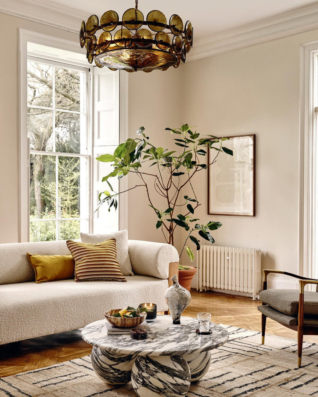 Aurora Chandelier Disque Verre Murano Vintage - Neutralighting