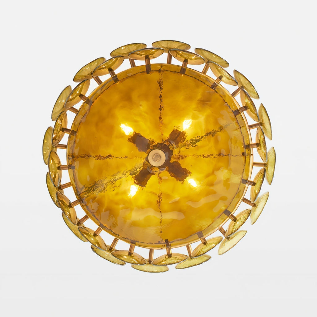 Aurora Chandelier Disque Verre Murano Vintage - Neutralighting