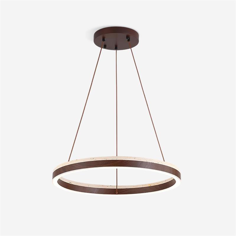 Ritta Chandelier Travertin Géométrie Anneau - Neutralighting