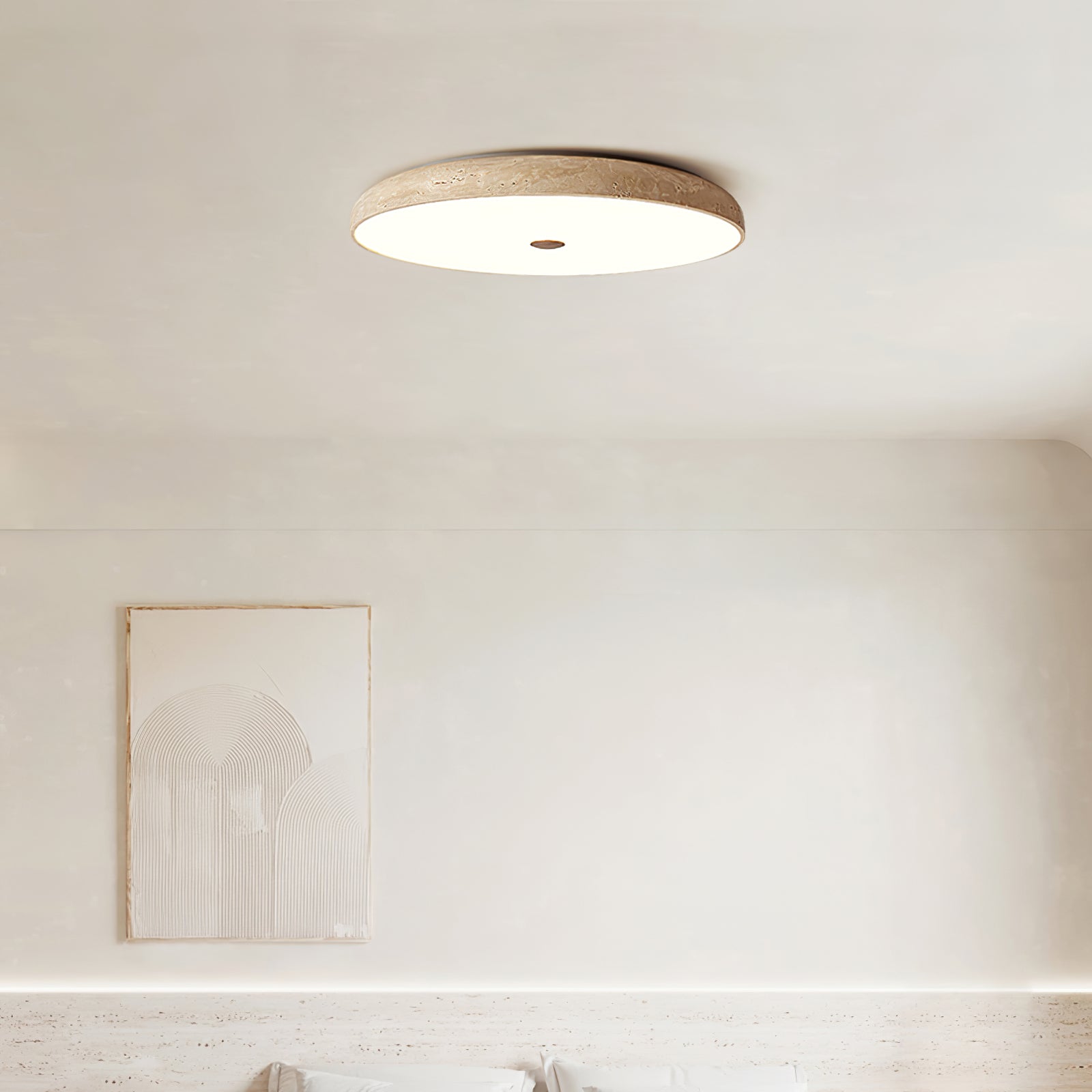 Orzoror Lumière de Plafond Minimaliste en Travertin - Neutralighting