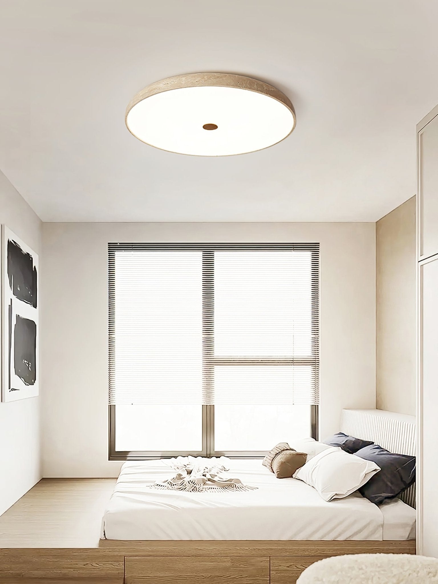 Orzoror Lumière de Plafond Minimaliste en Travertin - Neutralighting