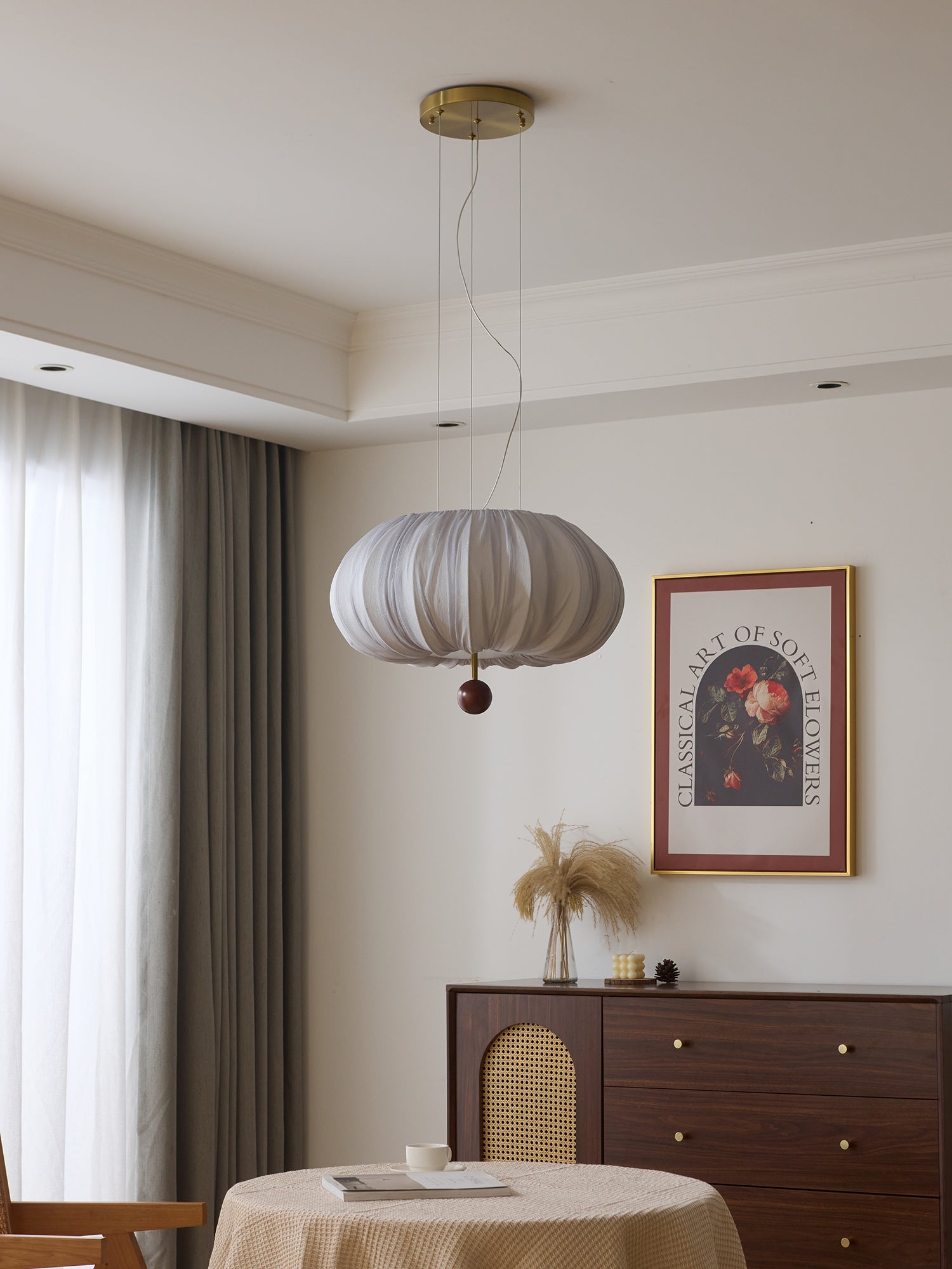 Vasilen Lampe Plafonnier Premium Art Nordic Ballon Bois Tissu - Neutralighting