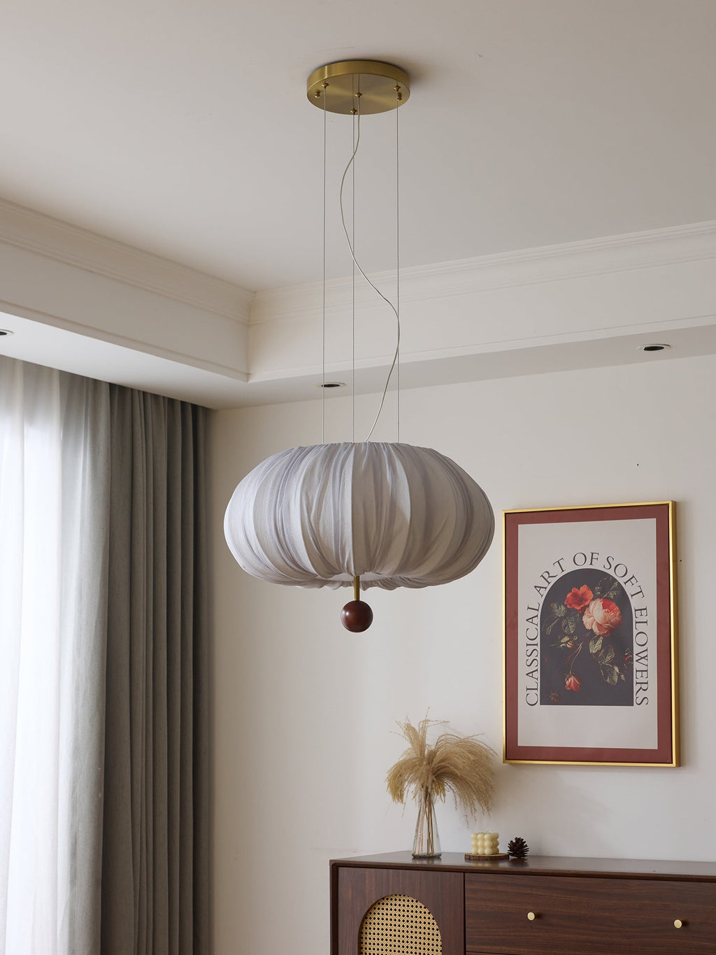 Vasilen Lampe Plafonnier Premium Art Nordic Ballon Bois Tissu - Neutralighting