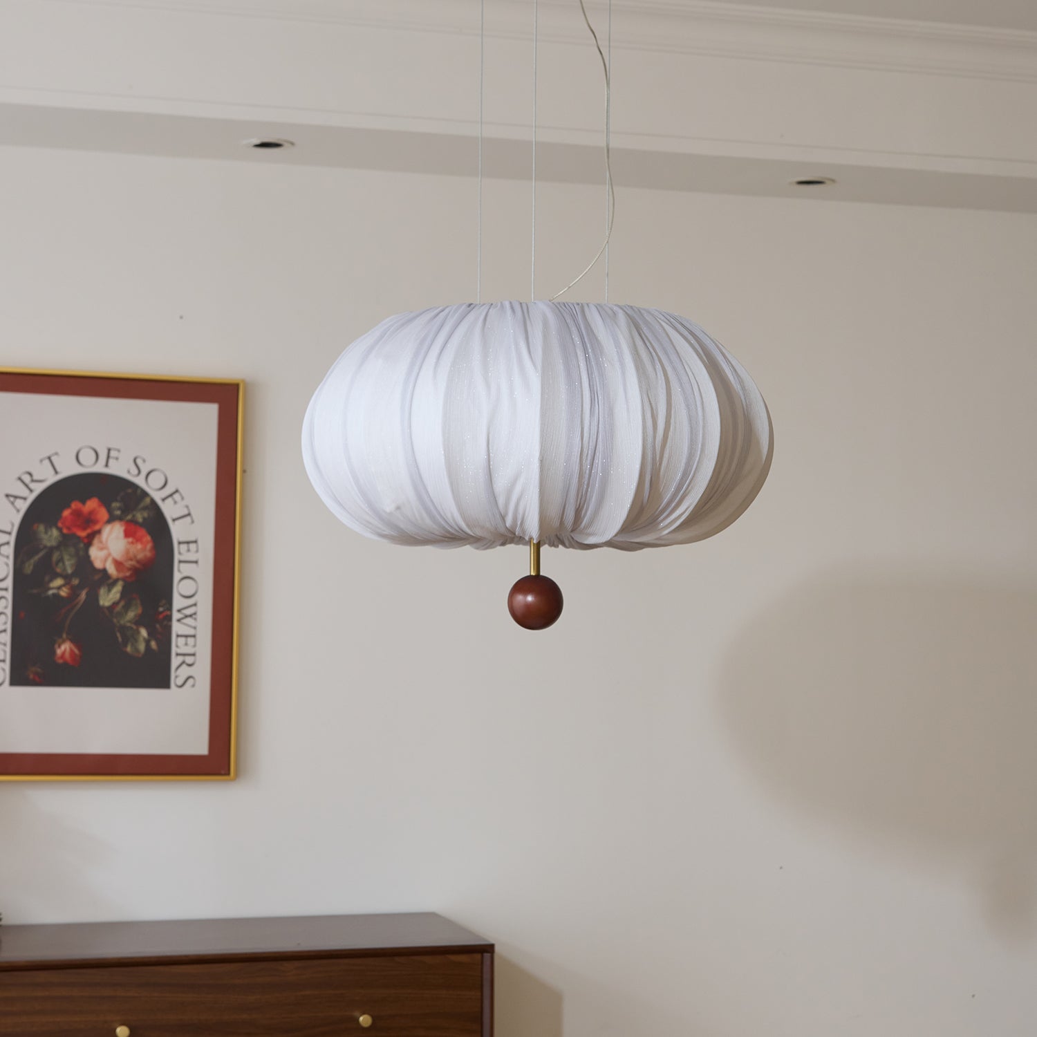 Vasilen Lampe Plafonnier Premium Art Nordic Ballon Bois Tissu - Neutralighting