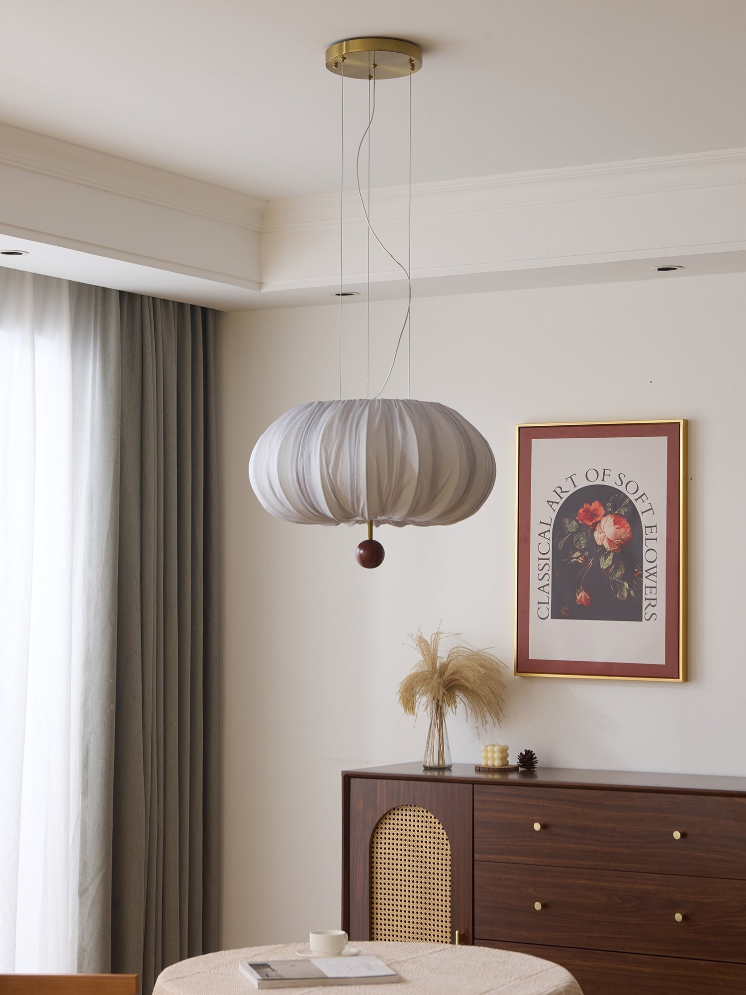 Vasilen Lampe Plafonnier Premium Art Nordic Ballon Bois Tissu - Neutralighting