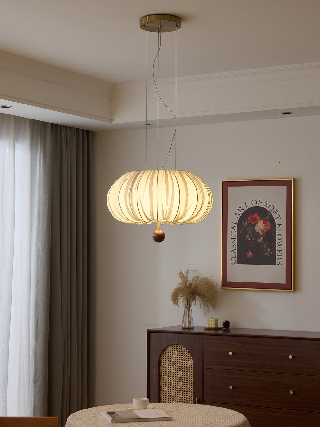 Vasilen Lampe Plafonnier Premium Art Nordic Ballon Bois Tissu - Neutralighting
