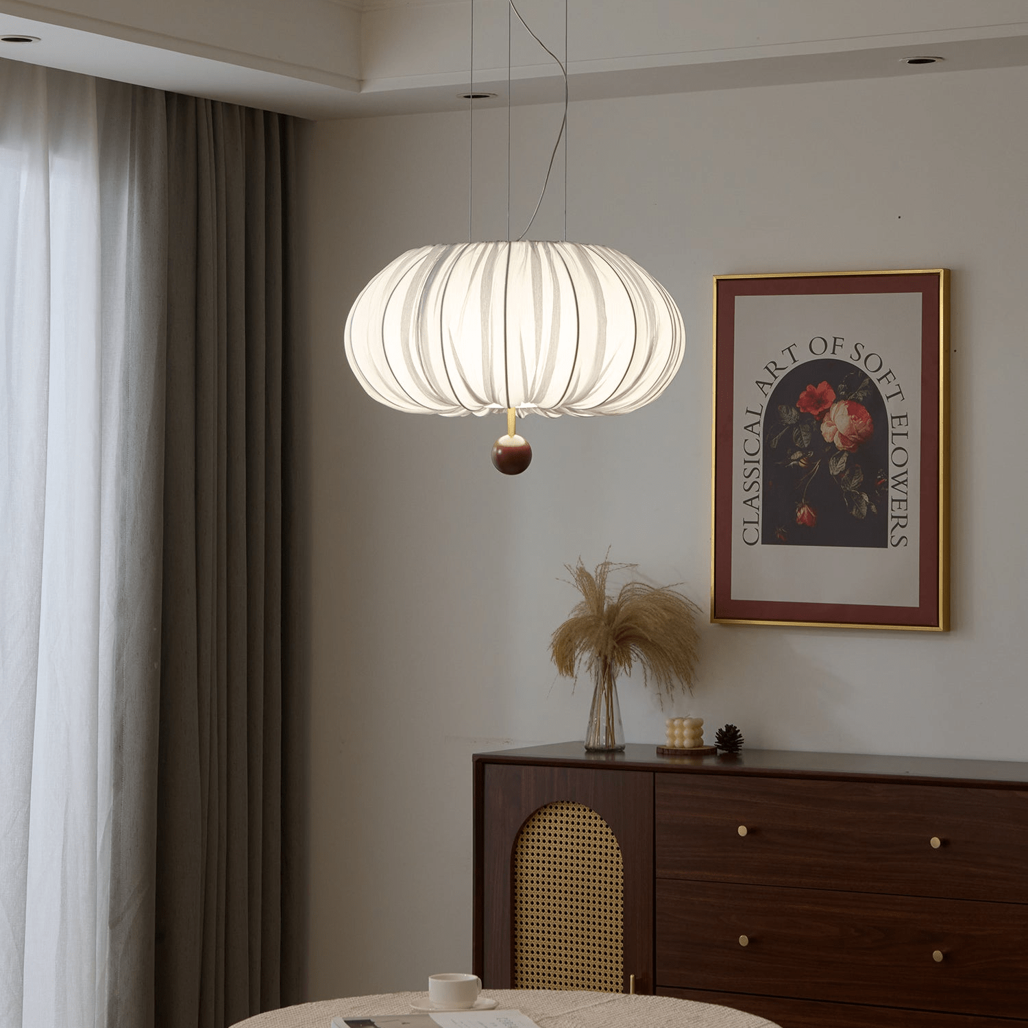 Vasilen Lampe Plafonnier Premium Art Nordic Ballon Bois Tissu - Neutralighting