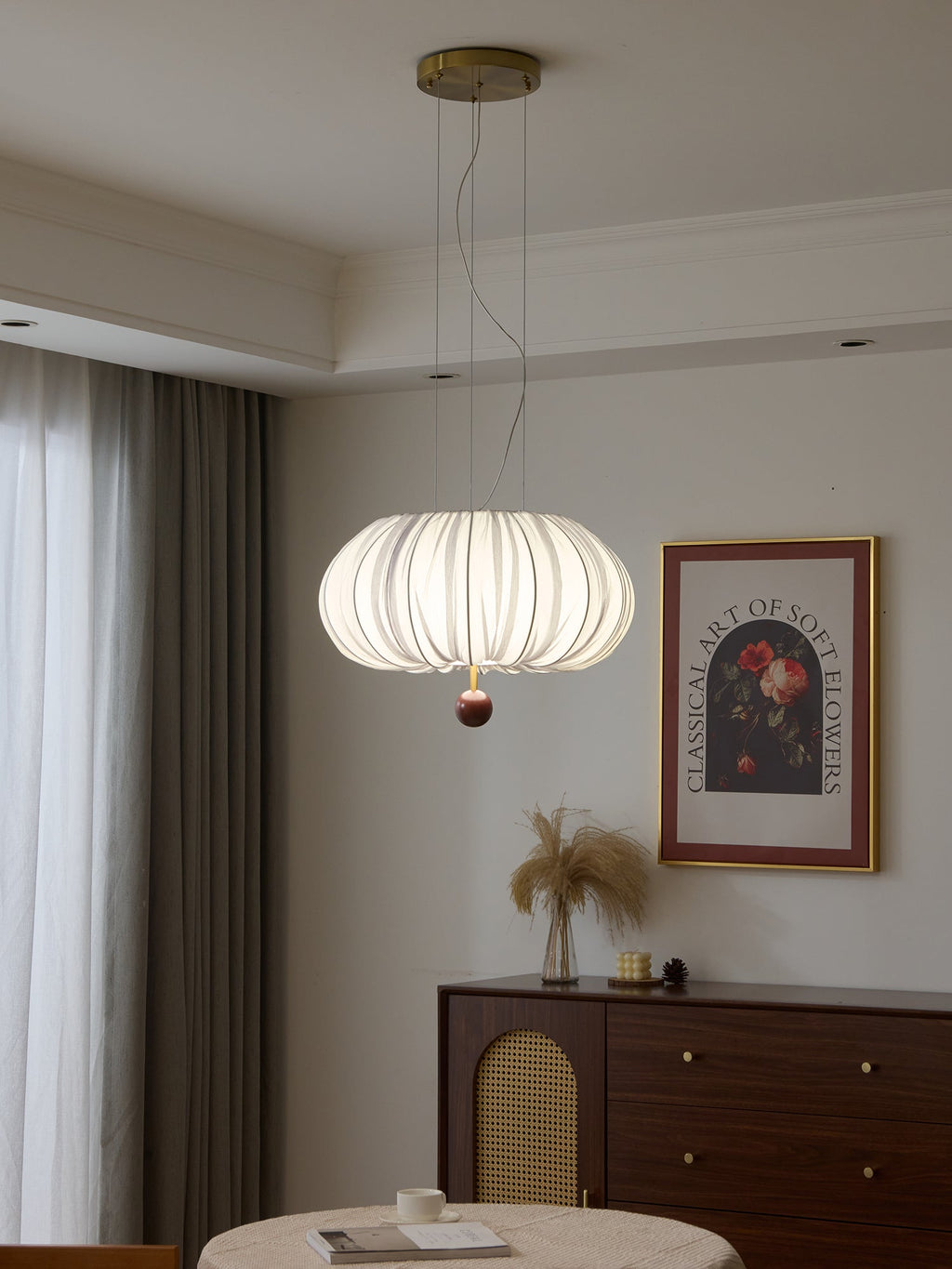 Vasilen Lampe Plafonnier Premium Art Nordic Ballon Bois Tissu - Neutralighting