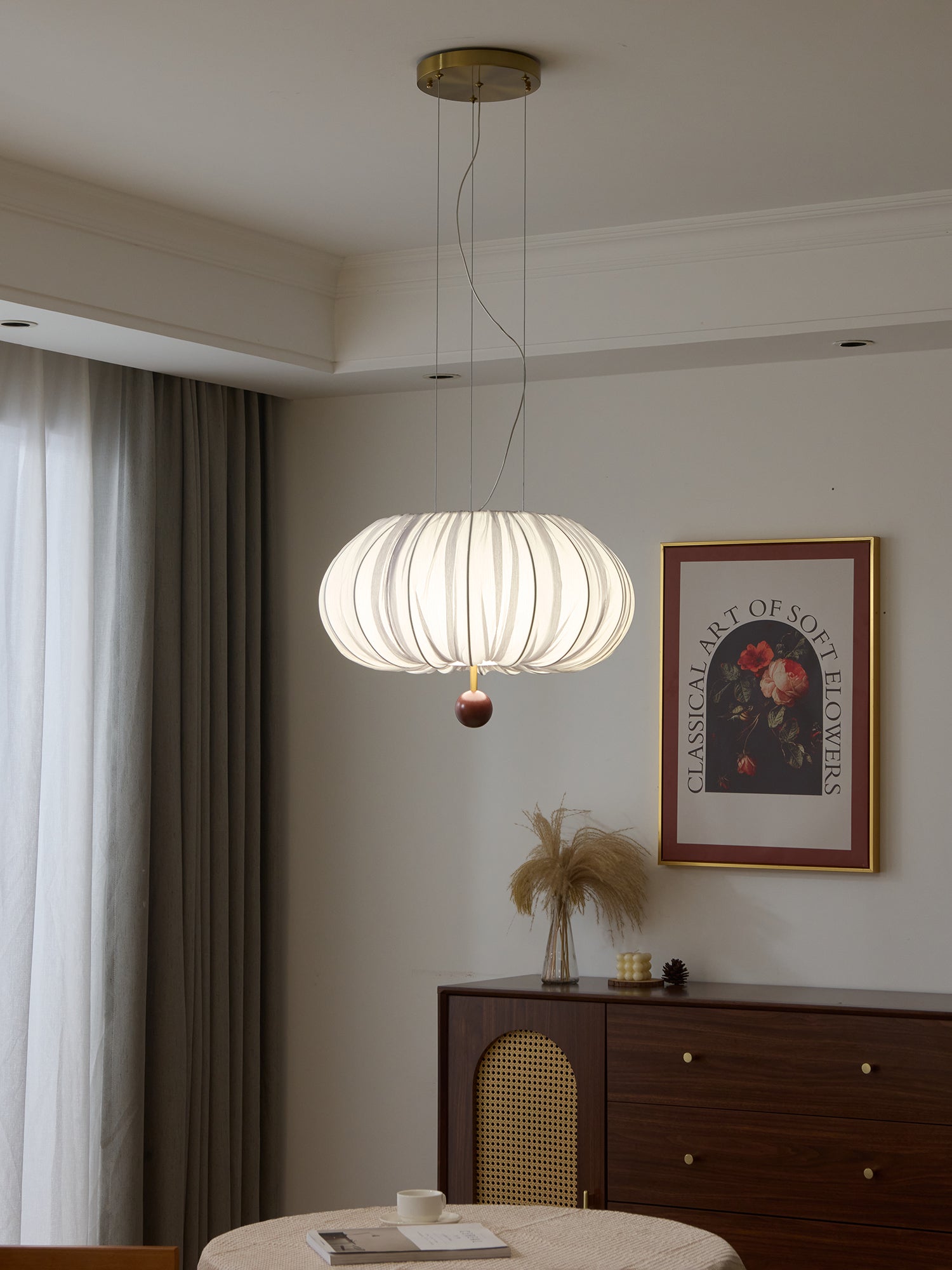 Vasilen Lampe Plafonnier Premium Art Nordic Ballon Bois Tissu - Neutralighting