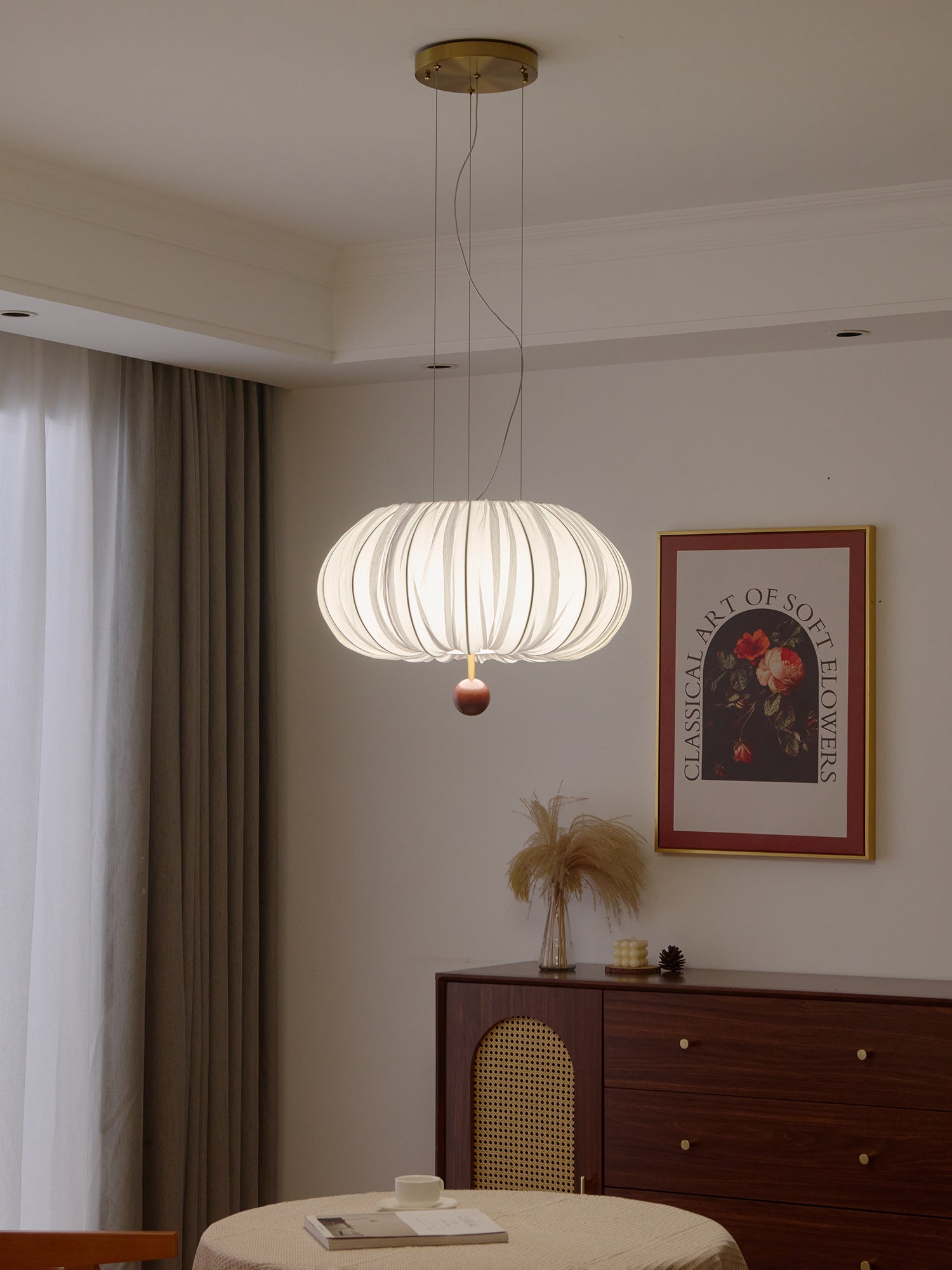 Vasilen Lampe Plafonnier Premium Art Nordic Ballon Bois Tissu - Neutralighting