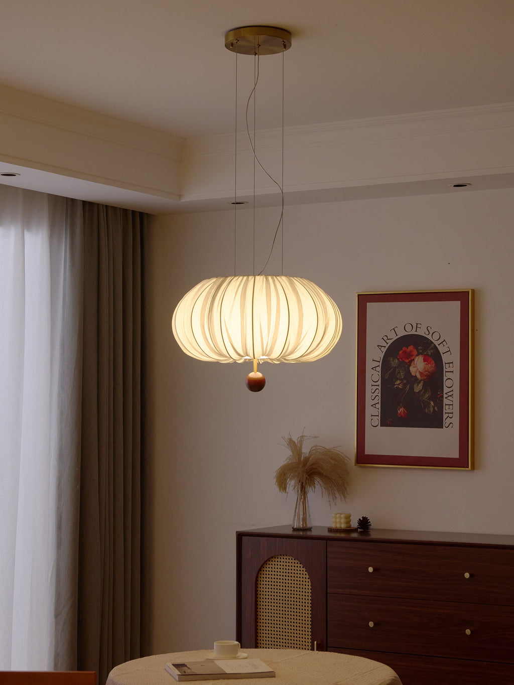 Vasilen Lampe Plafonnier Premium Art Nordic Ballon Bois Tissu - Neutralighting