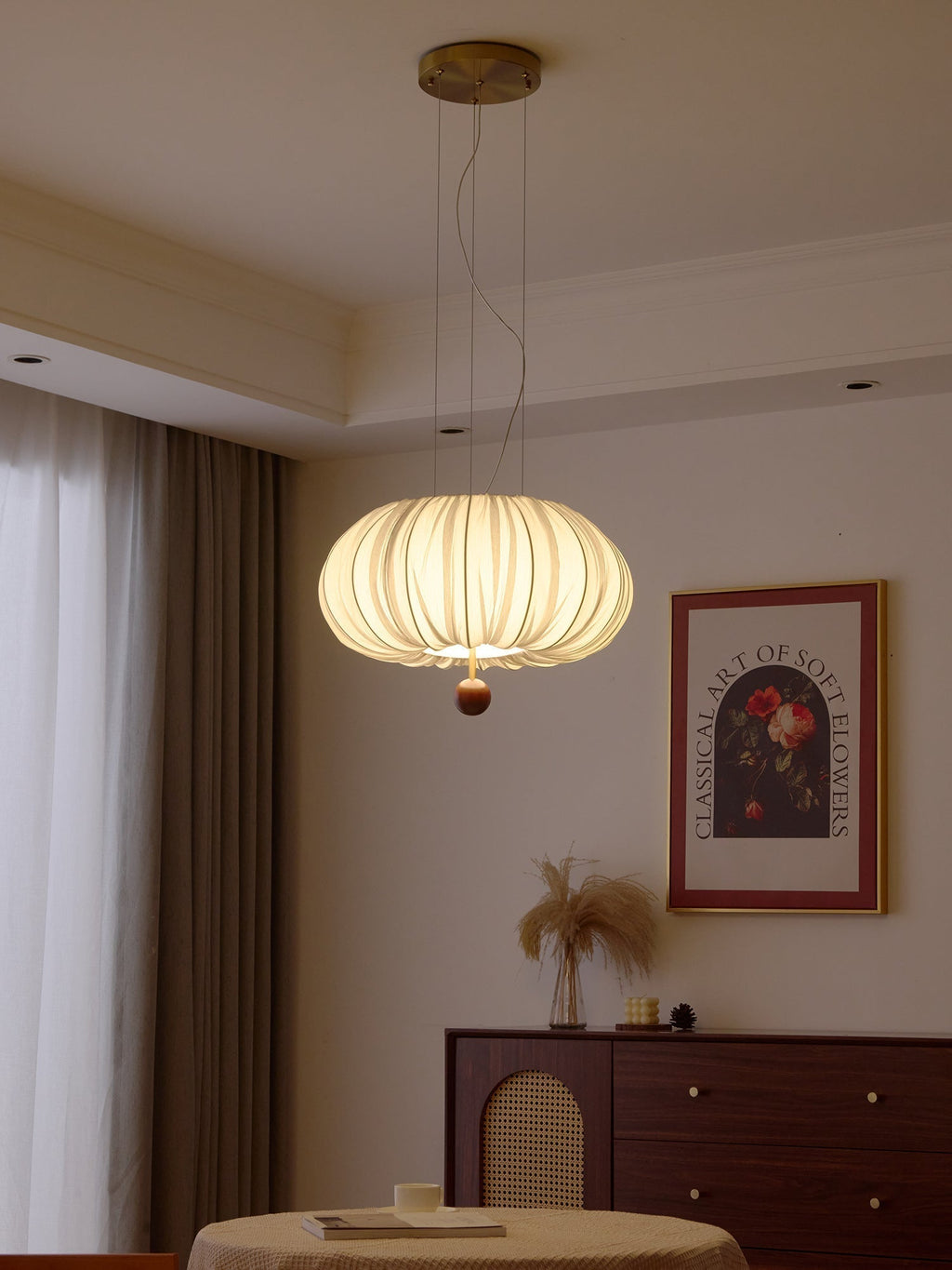 Vasilen Lampe Plafonnier Premium Art Nordic Ballon Bois Tissu - Neutralighting