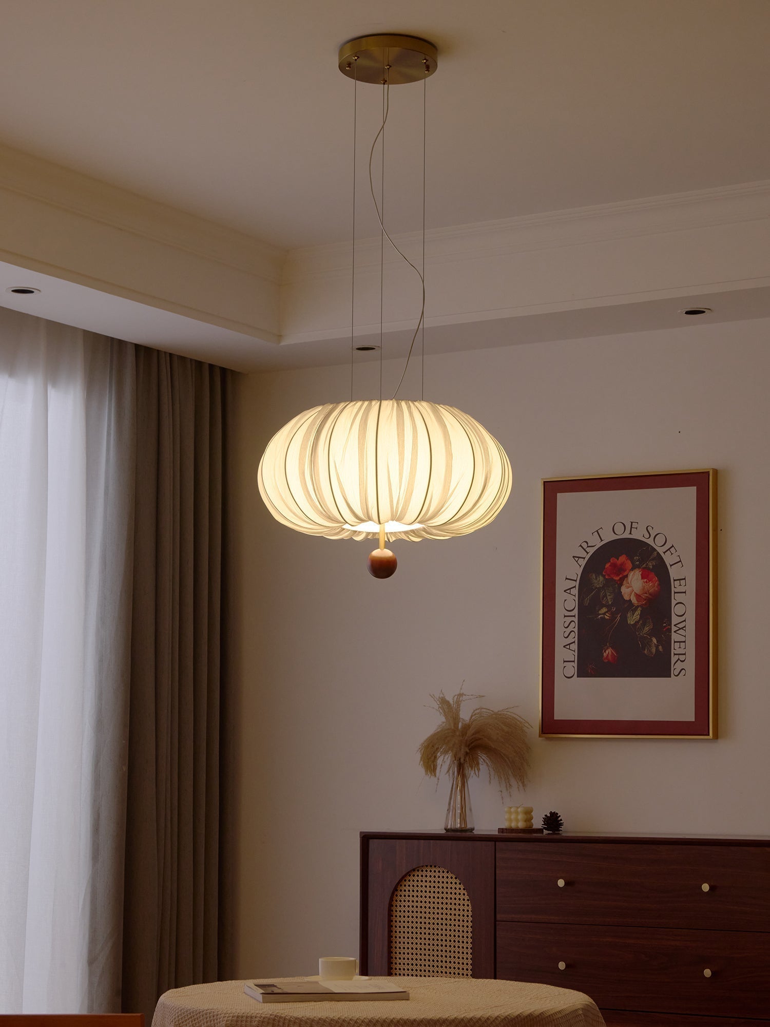 Vasilen Lampe Plafonnier Premium Art Nordic Ballon Bois Tissu - Neutralighting