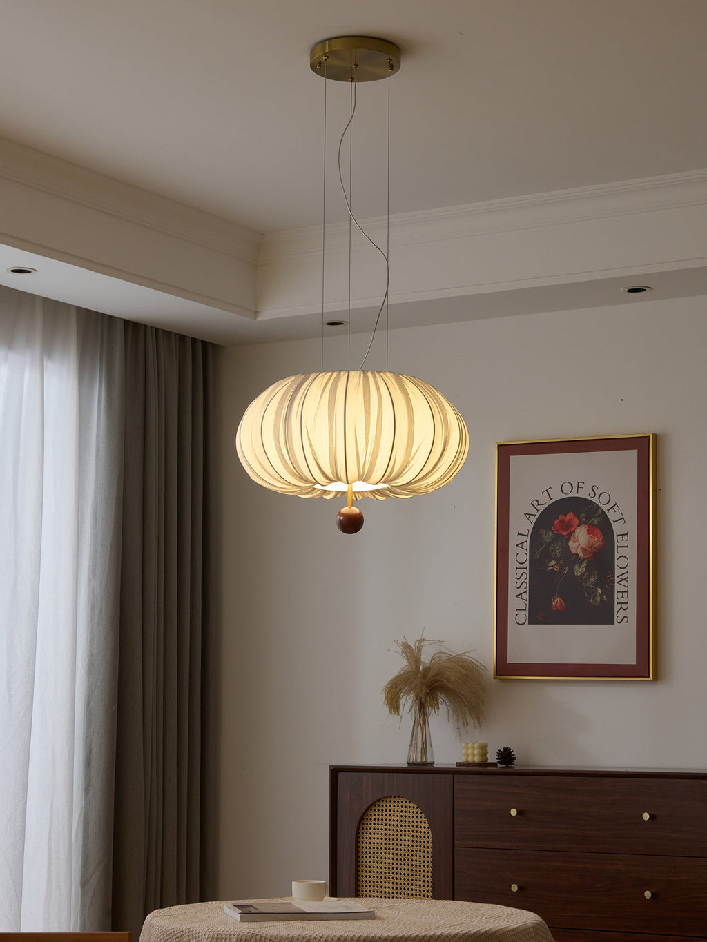 Vasilen Lampe Plafonnier Premium Art Nordic Ballon Bois Tissu - Neutralighting