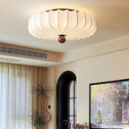 Zotala Pétale Tissu Bois Encastré Plafonnier Lumière - Neutralighting