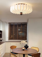 Zotala Pétale Tissu Bois Encastré Plafonnier Lumière - Neutralighting