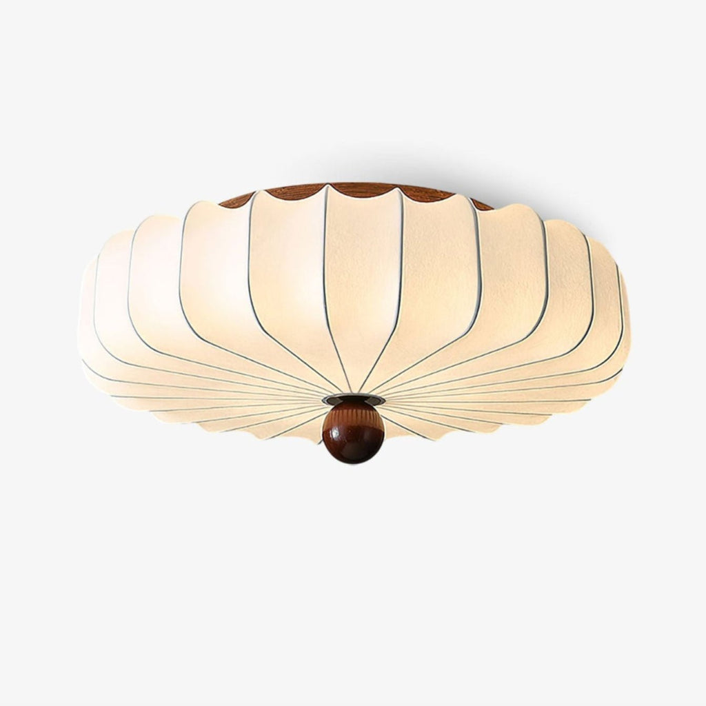 Zotala Pétale Tissu Bois Encastré Plafonnier Lumière - Neutralighting