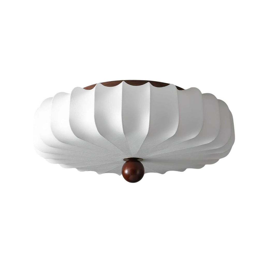 Zotala Pétale Tissu Bois Encastré Plafonnier Lumière - Neutralighting