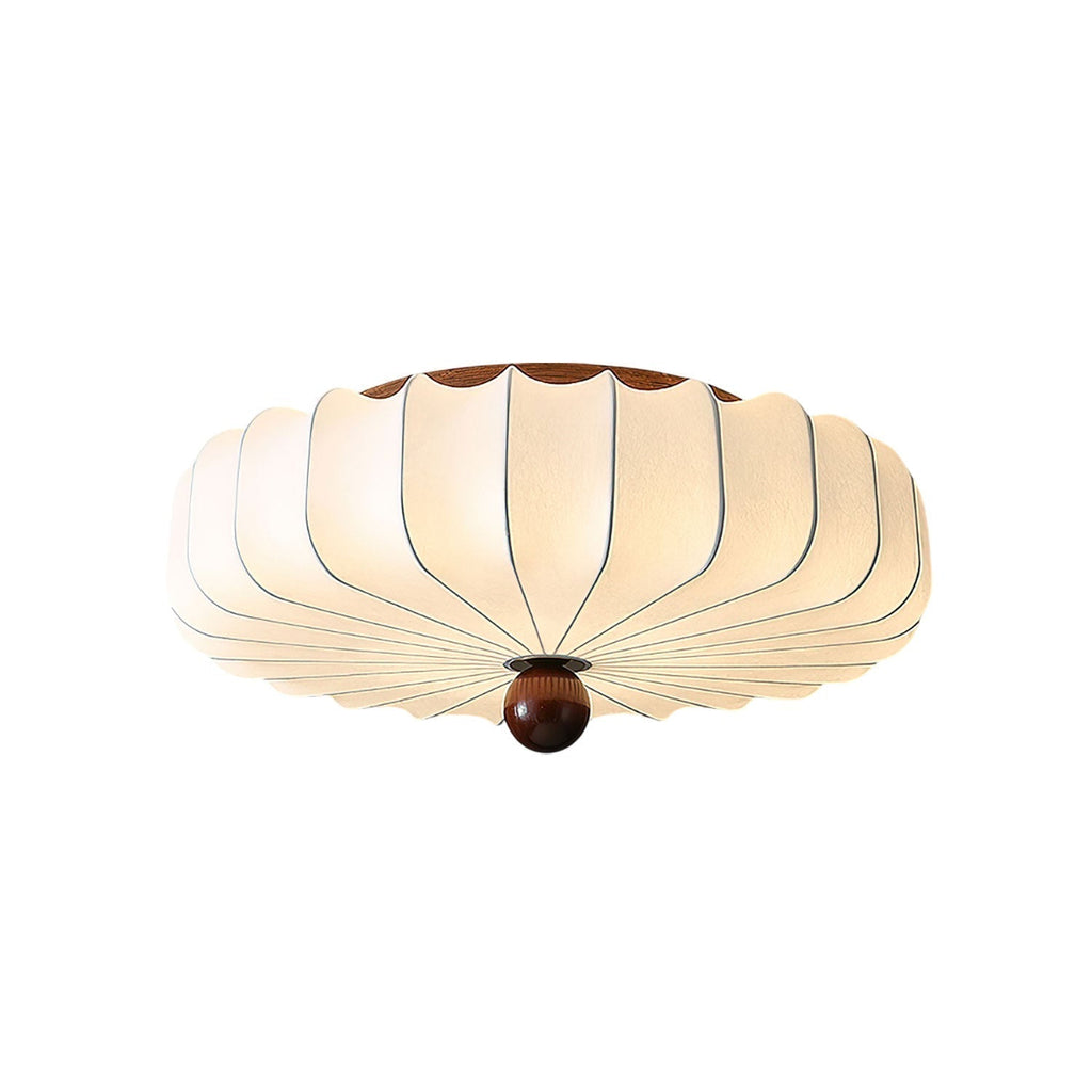 Zotala Pétale Tissu Bois Encastré Plafonnier Lumière - Neutralighting