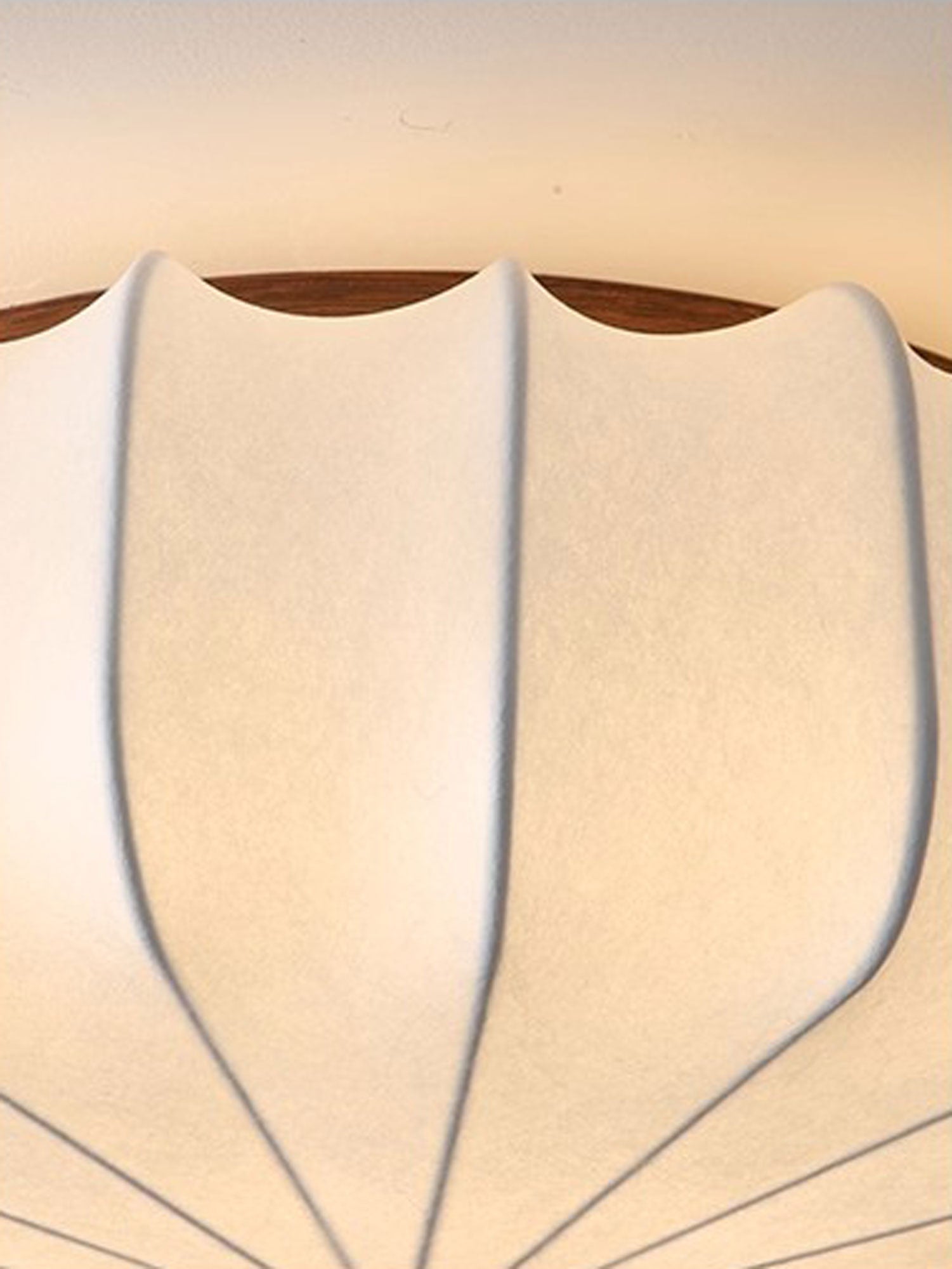 Zotala Pétale Tissu Bois Encastré Plafonnier Lumière - Neutralighting