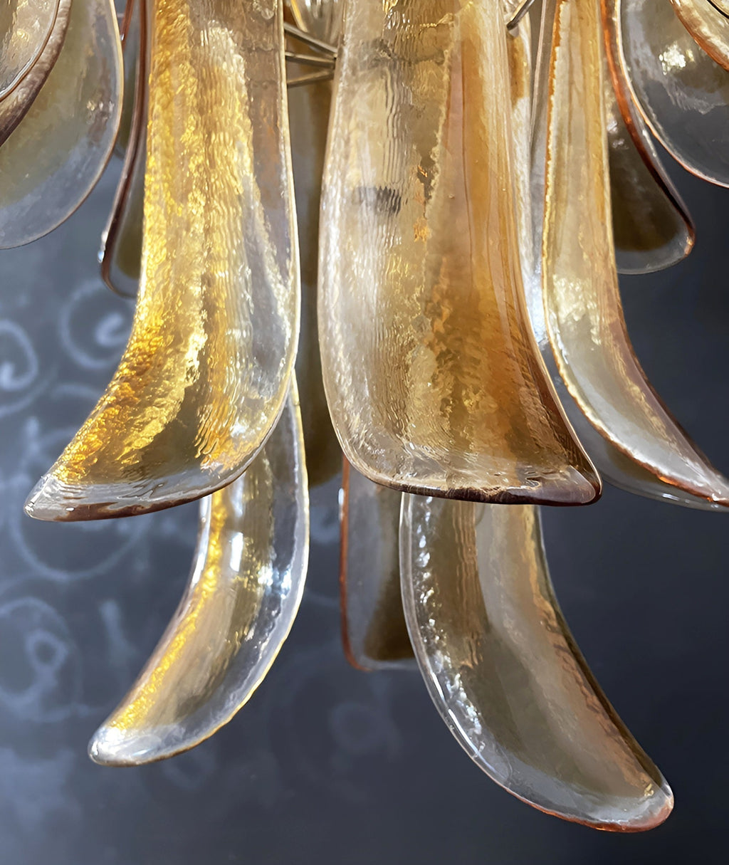 Aurora Lustre Ambre Verre Pétales Superposé Luxe - Neutralighting