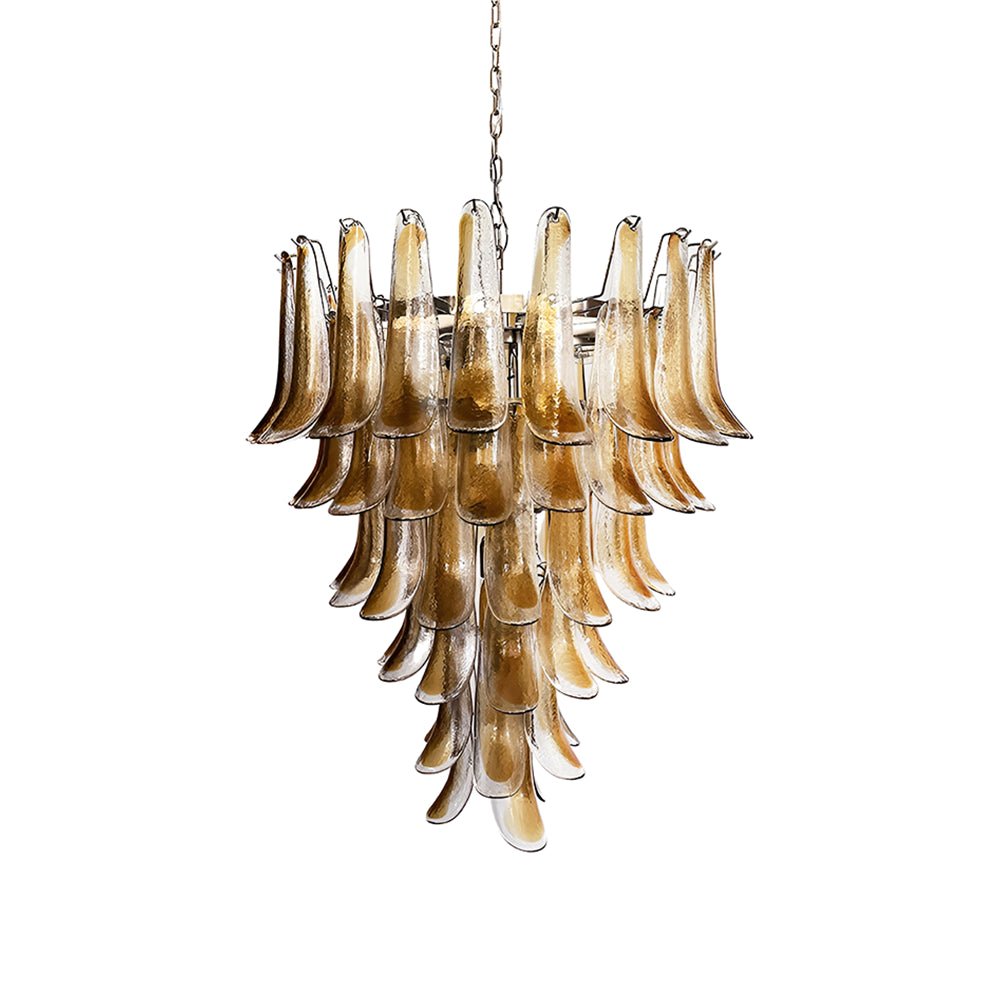 Aurora Lustre Ambre Verre Pétales Superposé Luxe - Neutralighting