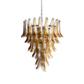 Aurora Lustre Ambre Verre Pétales Superposé Luxe - Neutralighting