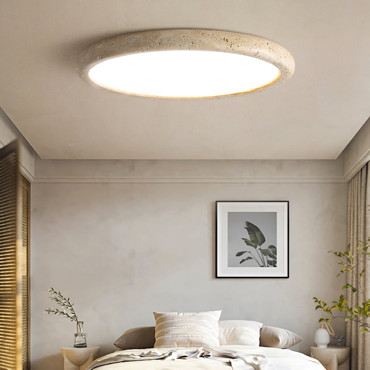 Aurrina Plafonnier Cadre Anneau en Travertin - Neutralighting