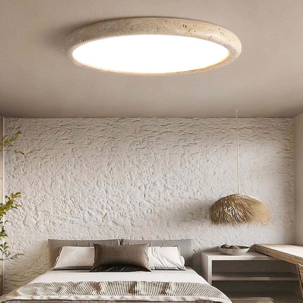 Aurrina Plafonnier Cadre Anneau en Travertin - Neutralighting
