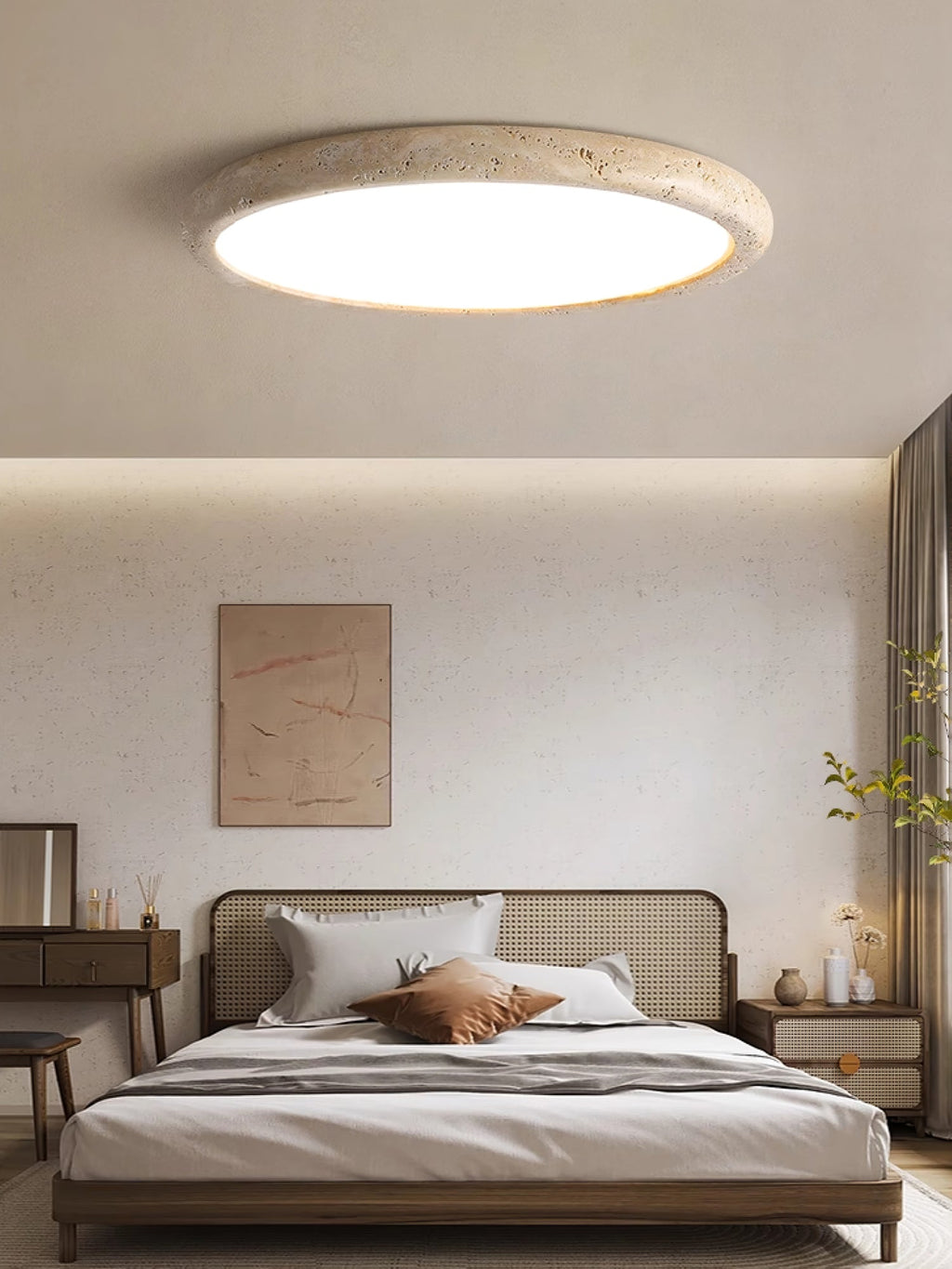 Aurrina Plafonnier Cadre Anneau en Travertin - Neutralighting