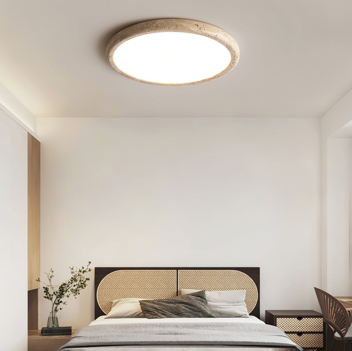 Aurrina Plafonnier Cadre Anneau en Travertin - Neutralighting