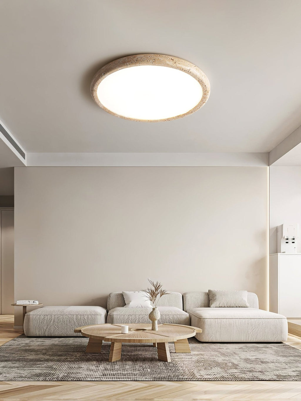 Aurrina Plafonnier Cadre Anneau en Travertin - Neutralighting