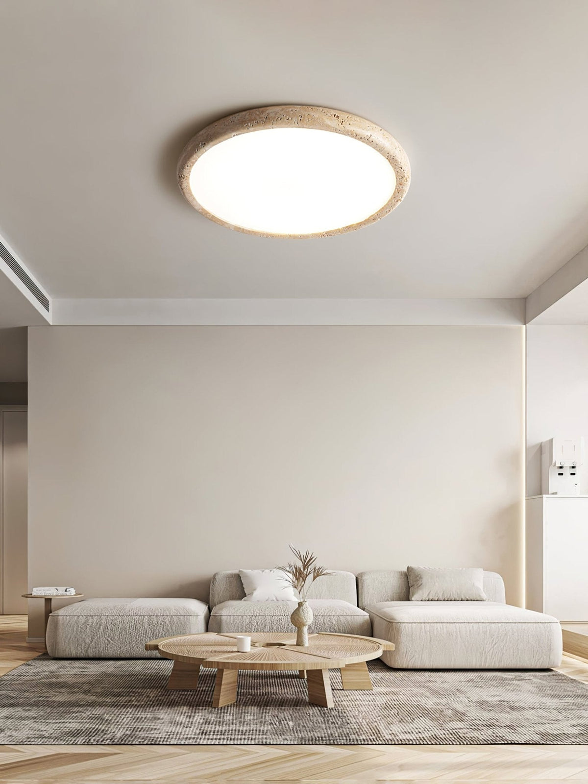 Aurrina Plafonnier Cadre Anneau en Travertin - Neutralighting