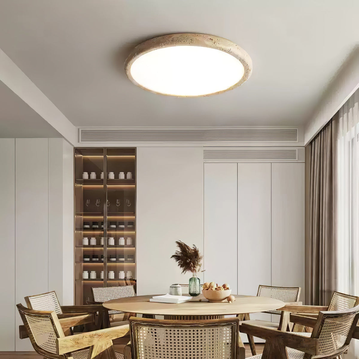 Aurrina Plafonnier Cadre Anneau en Travertin - Neutralighting