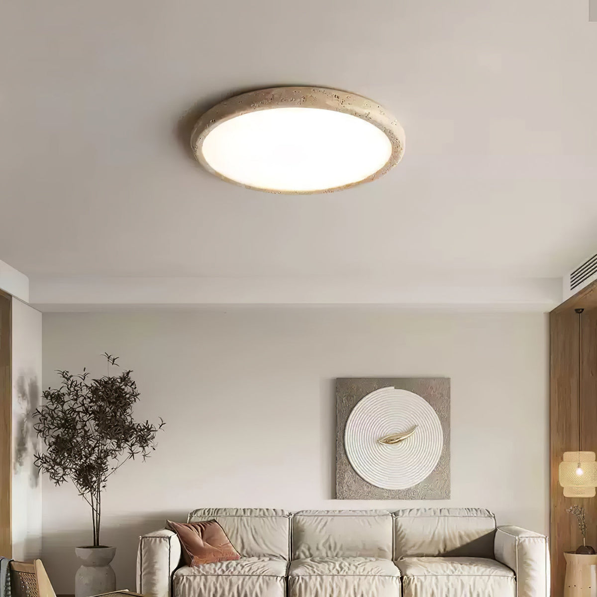 Aurrina Plafonnier Cadre Anneau en Travertin - Neutralighting