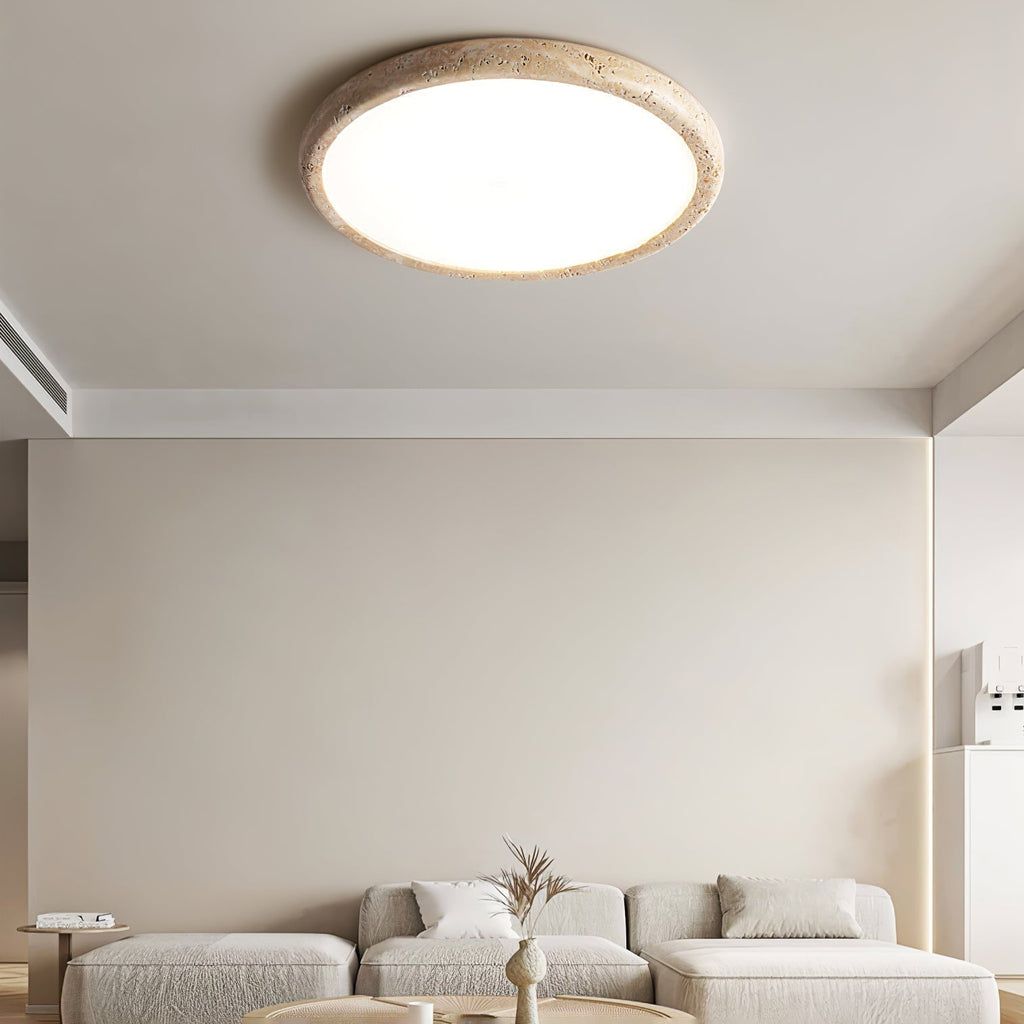 Aurrina Plafonnier Cadre Anneau en Travertin - Neutralighting